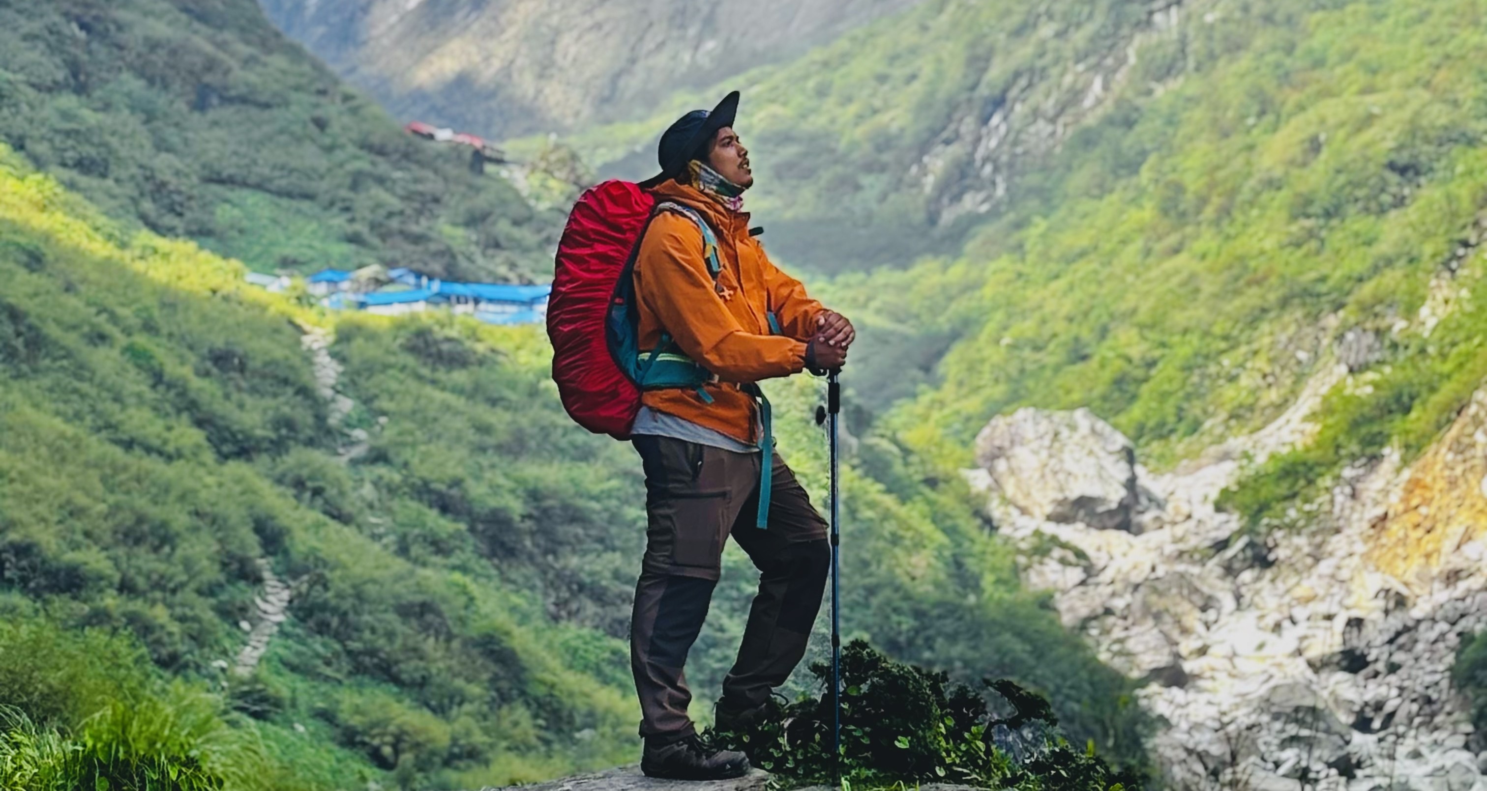 Ariyan exploring the mountains